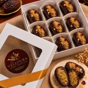 Pistachio Kunafa Stuffed Medjoul Dates